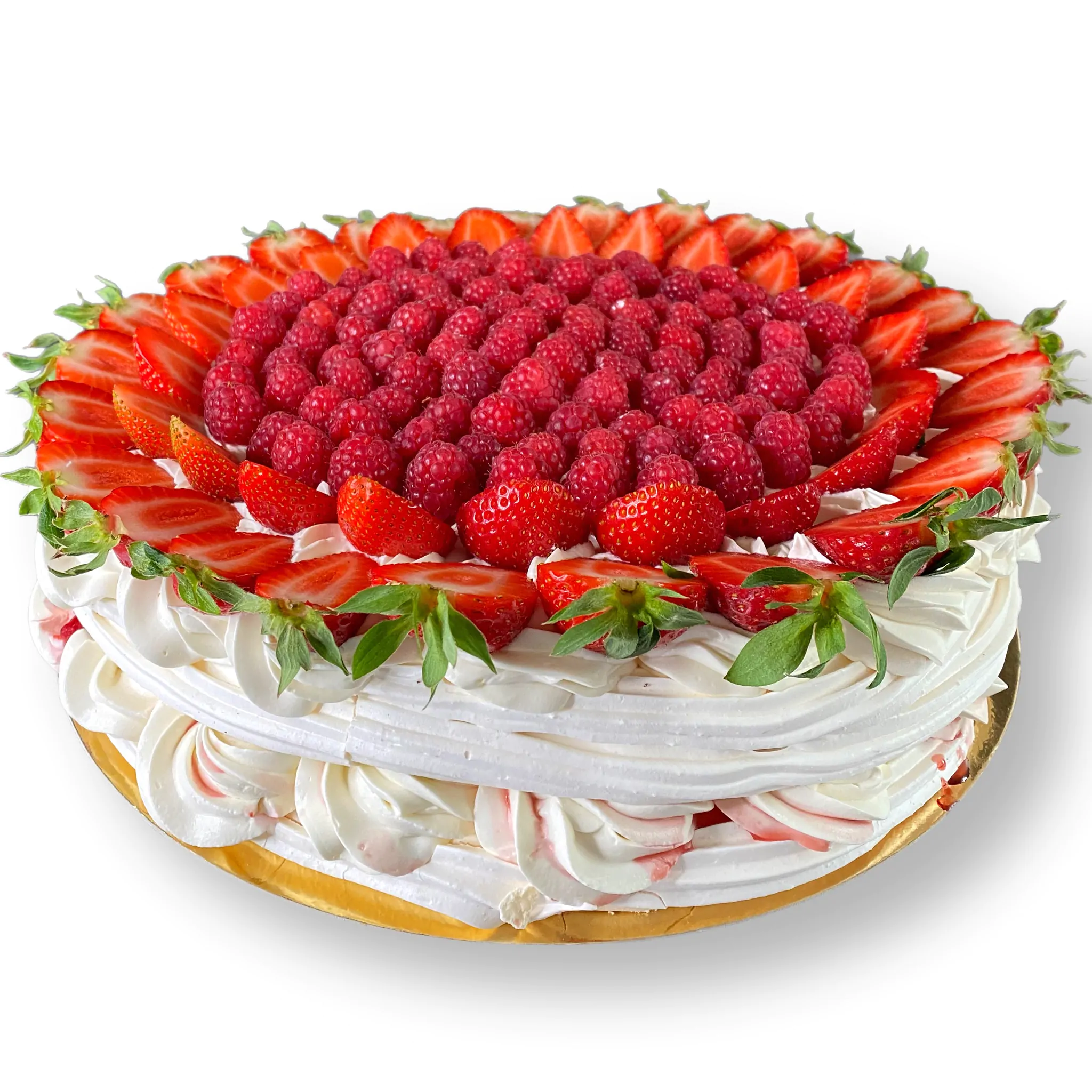 Tort Bezowy truskawkowo malinowy – Tortownia na Bema Wrocław