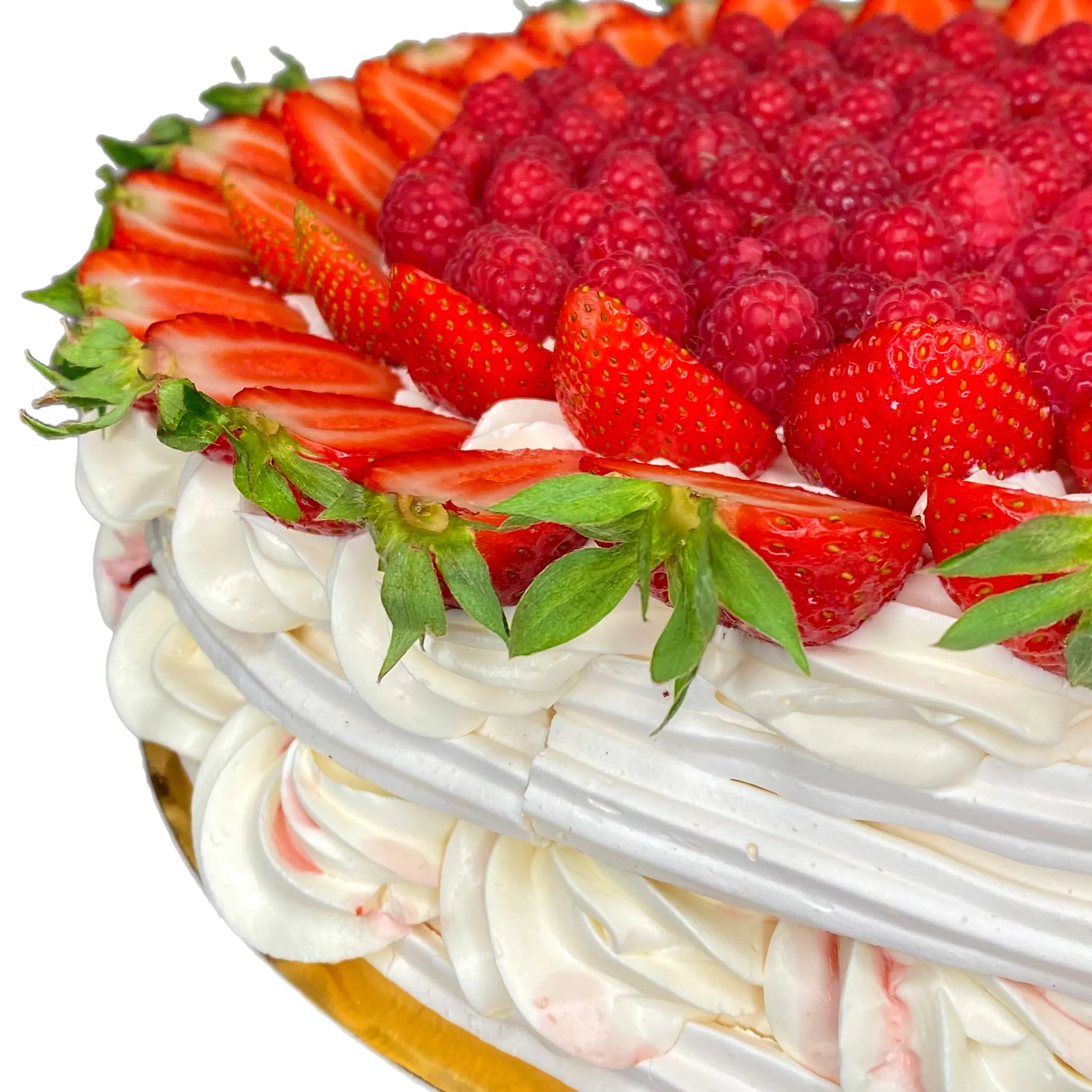 Tort Bezowy truskawkowo malinowy – zdjęcie 2