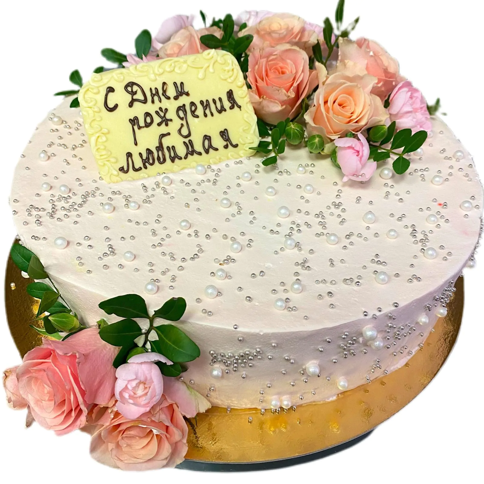 Tort z kwiatami róży – zdjęcie 3