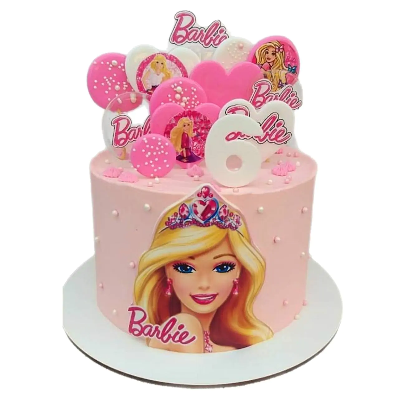 Tort Barbie z opłatkami
