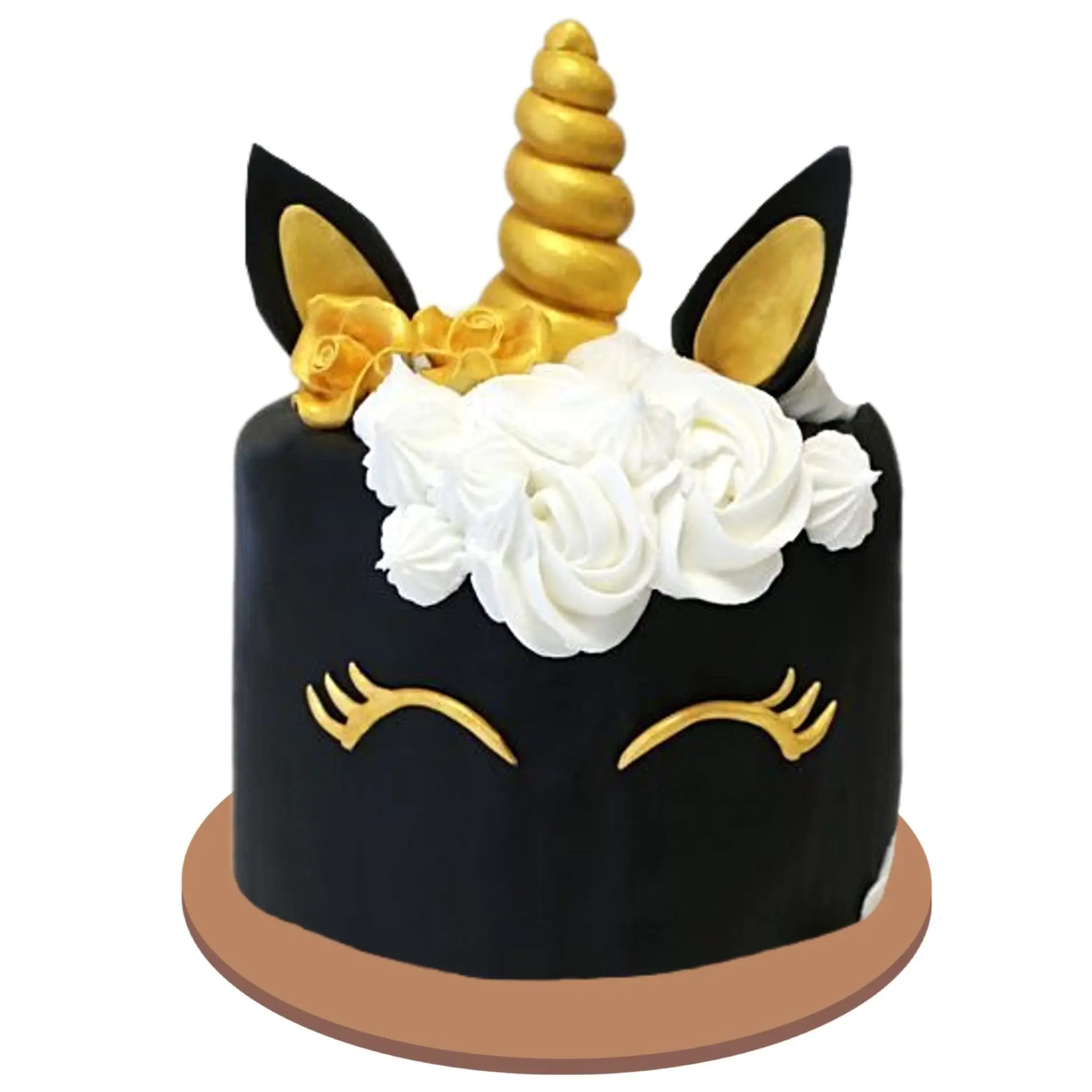 Tort czarny jednorożec
