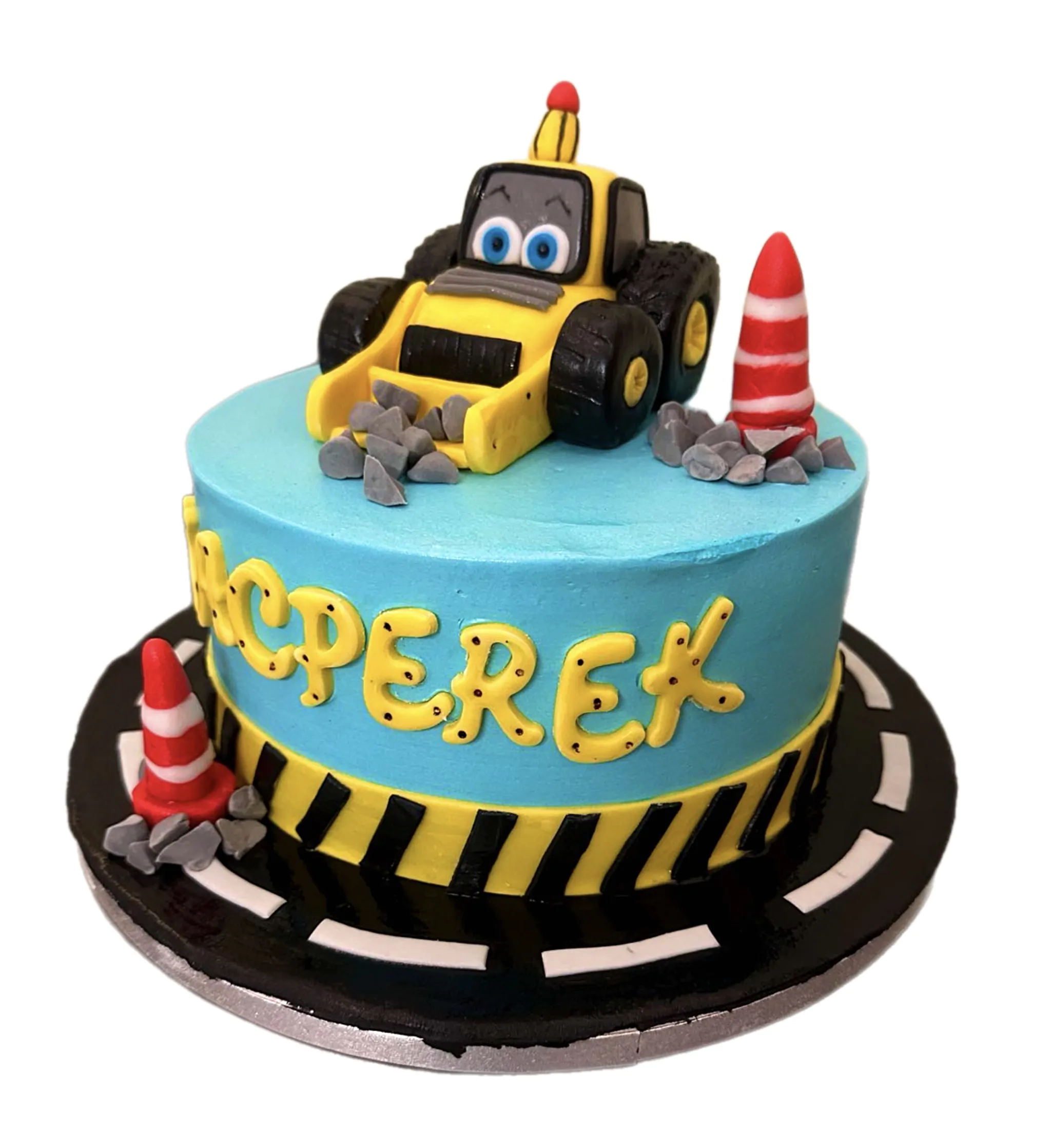 Tort z koparką