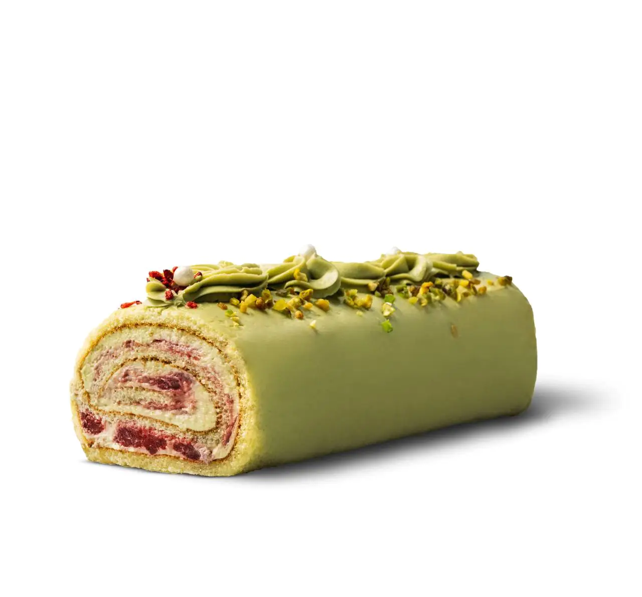 Rolada z kremem pistacjowym i malinami – zdjęcie 2