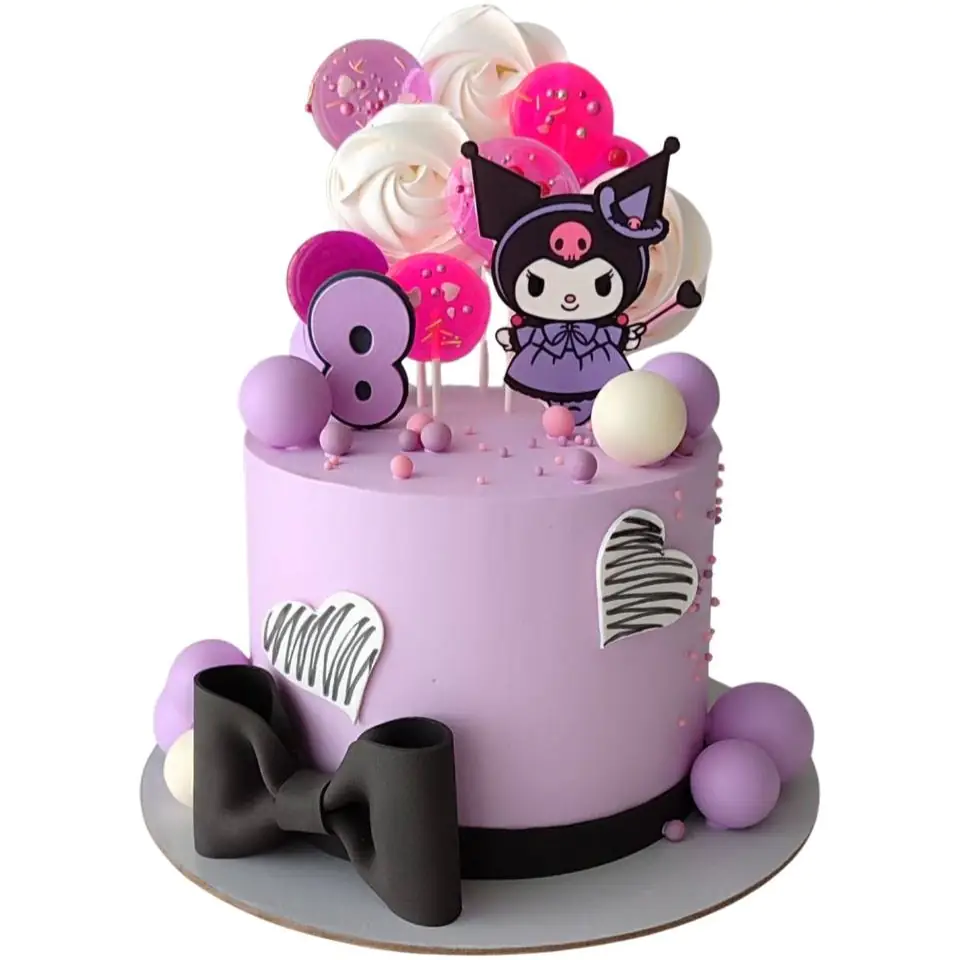 Tort Kuromi z kokardą